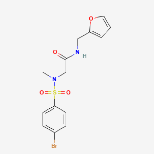 N~2~-[(4-bromophenyl)sulfonyl]-N~1~-(2-furylmethyl)-N~2~-methylglycinamide