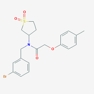 molecular formula C20H22BrNO4S B361585 N-[(3-bromophenyl)methyl]-N-(1,1-dioxothiolan-3-yl)-2-(4-methylphenoxy)acetamide CAS No. 877786-35-1