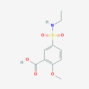 molecular formula C10H13NO5S B3615853 5-[(ethylamino)sulfonyl]-2-methoxybenzoic acid CAS No. 61726-10-1