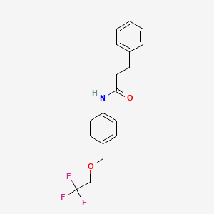 3-phenyl-N-{4-[(2,2,2-trifluoroethoxy)methyl]phenyl}propanamide