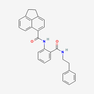 molecular formula C28H24N2O2 B3615868 N-(2-{[(2-phenylethyl)amino]carbonyl}phenyl)-1,2-dihydro-5-acenaphthylenecarboxamide 