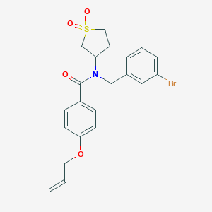 molecular formula C21H22BrNO4S B361588 4-(allyloxy)-N-(3-bromobenzyl)-N-(1,1-dioxidotetrahydro-3-thienyl)benzamide CAS No. 877797-14-3
