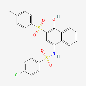 4-chloro-N-{4-hydroxy-3-[(4-methylphenyl)sulfonyl]-1-naphthyl}benzenesulfonamide