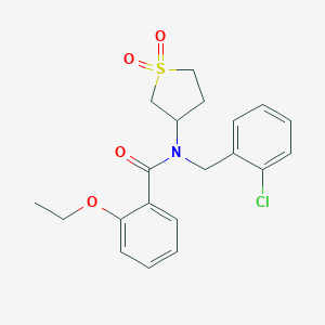molecular formula C20H22ClNO4S B361589 N-(2-chlorobenzyl)-N-(1,1-dioxidotetrahydrothiophen-3-yl)-2-ethoxybenzamide CAS No. 877646-25-8