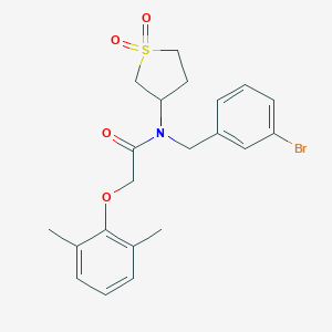 molecular formula C21H24BrNO4S B361590 N-[(3-bromophenyl)methyl]-2-(2,6-dimethylphenoxy)-N-(1,1-dioxothiolan-3-yl)acetamide CAS No. 877794-66-6