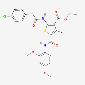 ethyl 2-{[(4-chlorophenyl)acetyl]amino}-5-{[(2,4-dimethoxyphenyl)amino]carbonyl}-4-methyl-3-thiophenecarboxylate