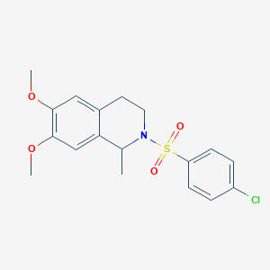 2-[(4-Chlorophenyl)sulfonyl]-6,7-dimethoxy-1-methyl-1,2,3,4-tetrahydroisoquinoline
