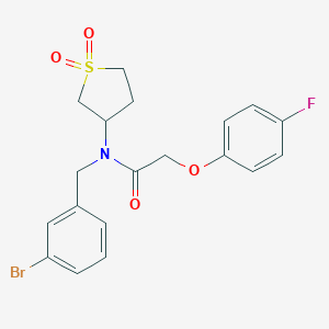 N-[(3-bromophenyl)methyl]-N-(1,1-dioxothiolan-3-yl)-2-(4-fluorophenoxy)acetamide