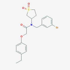 molecular formula C21H24BrNO4S B361596 N-[(3-bromophenyl)methyl]-N-(1,1-dioxothiolan-3-yl)-2-(4-ethylphenoxy)acetamide CAS No. 849914-24-5