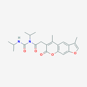 molecular formula C22H26N2O5 B361597 2-(3,5-dimethyl-7-oxo-7H-furo[3,2-g]chromen-6-yl)-N-(propan-2-yl)-N-(propan-2-ylcarbamoyl)acetamide CAS No. 919747-63-0