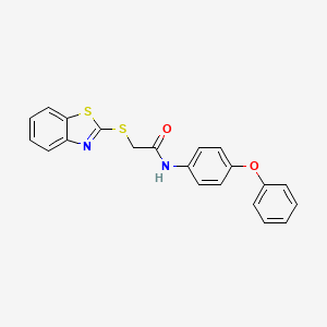 molecular formula C21H16N2O2S2 B3615970 2-(1,3-benzothiazol-2-ylthio)-N-(4-phenoxyphenyl)acetamide 