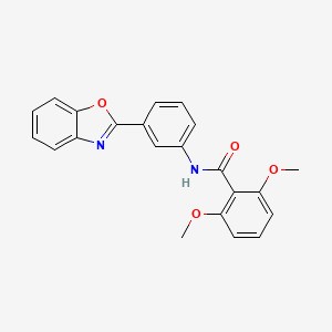 molecular formula C22H18N2O4 B3615973 N-[3-(1,3-benzoxazol-2-yl)phenyl]-2,6-dimethoxybenzamide 