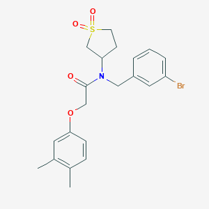 N-[(3-bromophenyl)methyl]-2-(3,4-dimethylphenoxy)-N-(1,1-dioxothiolan-3-yl)acetamide