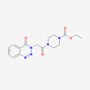 Ethyl 4-[2-(4-oxo-1,2,3-benzotriazin-3-yl)acetyl]piperazine-1-carboxylate