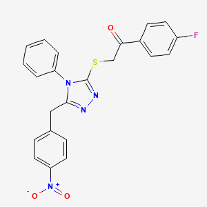 1-(4-fluorophenyl)-2-{[5-(4-nitrobenzyl)-4-phenyl-4H-1,2,4-triazol-3-yl]thio}ethanone