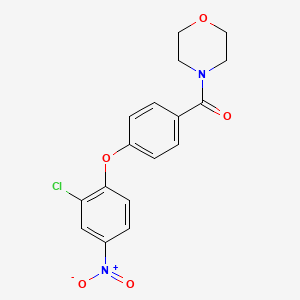 molecular formula C17H15ClN2O5 B3616055 4-[4-(2-chloro-4-nitrophenoxy)benzoyl]morpholine 