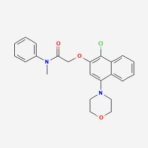 molecular formula C23H23ClN2O3 B3616079 2-{[1-chloro-4-(4-morpholinyl)-2-naphthyl]oxy}-N-methyl-N-phenylacetamide 