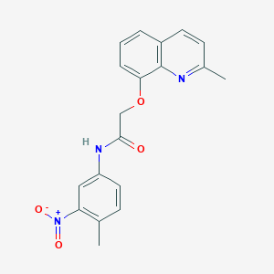 molecular formula C19H17N3O4 B3616086 N-(4-methyl-3-nitrophenyl)-2-[(2-methyl-8-quinolinyl)oxy]acetamide 