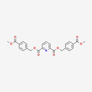 molecular formula C25H21NO8 B3616089 bis[4-(methoxycarbonyl)benzyl] 2,6-pyridinedicarboxylate 