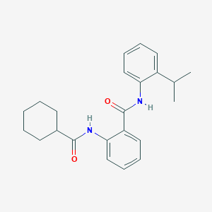 molecular formula C23H28N2O2 B3616101 2-[(cyclohexylcarbonyl)amino]-N-(2-isopropylphenyl)benzamide 