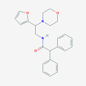 molecular formula C24H26N2O3 B361611 N-[2-(furan-2-yl)-2-(morpholin-4-yl)ethyl]-2,2-diphenylacetamide CAS No. 952927-83-2