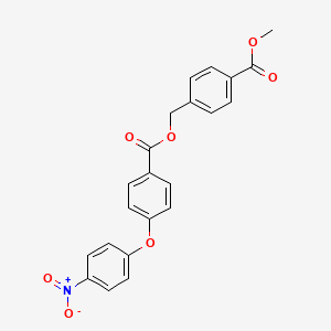 molecular formula C22H17NO7 B3616119 4-(methoxycarbonyl)benzyl 4-(4-nitrophenoxy)benzoate 