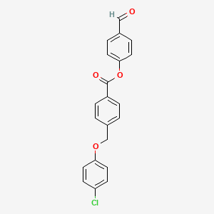 molecular formula C21H15ClO4 B3616121 4-formylphenyl 4-[(4-chlorophenoxy)methyl]benzoate 