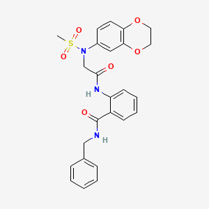 N-benzyl-2-{[N-(2,3-dihydro-1,4-benzodioxin-6-yl)-N-(methylsulfonyl)glycyl]amino}benzamide