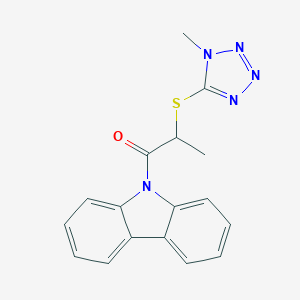molecular formula C17H15N5OS B361616 1-(9H-carbazol-9-yl)-2-[(1-methyl-1H-tetrazol-5-yl)sulfanyl]propan-1-one CAS No. 903469-49-8
