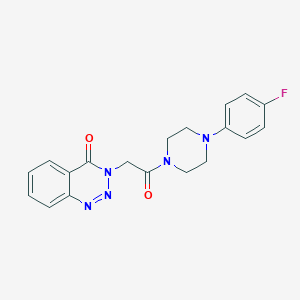 molecular formula C19H18FN5O2 B361618 3-{2-[4-(4-fluorophenyl)-1-piperazinyl]-2-oxoethyl}-1,2,3-benzotriazin-4(3H)-one CAS No. 440332-26-3