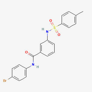 molecular formula C20H17BrN2O3S B3616191 N-(4-bromophenyl)-3-{[(4-methylphenyl)sulfonyl]amino}benzamide 