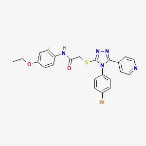 molecular formula C23H20BrN5O2S B3616196 2-{[4-(4-bromophenyl)-5-(4-pyridinyl)-4H-1,2,4-triazol-3-yl]thio}-N-(4-ethoxyphenyl)acetamide CAS No. 477329-54-7