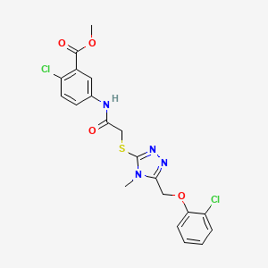 methyl 2-chloro-5-{[({5-[(2-chlorophenoxy)methyl]-4-methyl-4H-1,2,4-triazol-3-yl}thio)acetyl]amino}benzoate