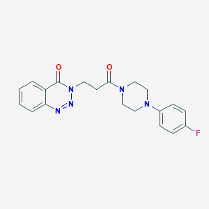 molecular formula C20H20FN5O2 B361621 3-{3-[4-(4-fluorophenyl)-1-piperazinyl]-3-oxopropyl}-1,2,3-benzotriazin-4(3H)-one CAS No. 440331-81-7