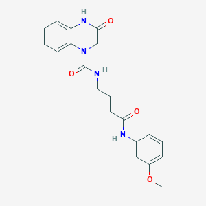 3-hydroxy-N-{4-[(3-methoxyphenyl)amino]-4-oxobutyl}quinoxaline-1(2H)-carboxamide
