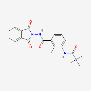 3-[(2,2-dimethylpropanoyl)amino]-N-(1,3-dioxo-1,3-dihydro-2H-isoindol-2-yl)-2-methylbenzamide