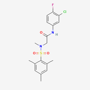 N~1~-(3-chloro-4-fluorophenyl)-N~2~-(mesitylsulfonyl)-N~2~-methylglycinamide