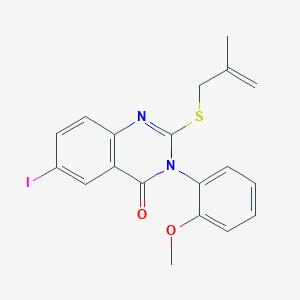 6-iodo-3-(2-methoxyphenyl)-2-[(2-methyl-2-propen-1-yl)thio]-4(3H)-quinazolinone