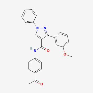 N-(4-acetylphenyl)-3-(3-methoxyphenyl)-1-phenyl-1H-pyrazole-4-carboxamide