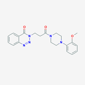 molecular formula C21H23N5O3 B361625 3-{3-[4-(2-methoxyphenyl)-1-piperazinyl]-3-oxopropyl}-1,2,3-benzotriazin-4(3H)-one CAS No. 440331-80-6