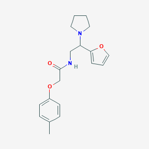 molecular formula C19H24N2O3 B361627 N-[2-(furan-2-yl)-2-(pyrrolidin-1-yl)ethyl]-2-(4-methylphenoxy)acetamide CAS No. 919719-45-2