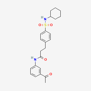 N-(3-acetylphenyl)-3-{4-[(cyclohexylamino)sulfonyl]phenyl}propanamide