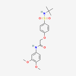 molecular formula C20H26N2O6S B3616279 2-{4-[(tert-butylamino)sulfonyl]phenoxy}-N-(3,4-dimethoxyphenyl)acetamide 