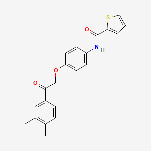 molecular formula C21H19NO3S B3616287 N-{4-[2-(3,4-dimethylphenyl)-2-oxoethoxy]phenyl}-2-thiophenecarboxamide 