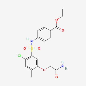 ethyl 4-({[5-(2-amino-2-oxoethoxy)-2-chloro-4-methylphenyl]sulfonyl}amino)benzoate