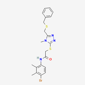 2-({5-[(benzylthio)methyl]-4-methyl-4H-1,2,4-triazol-3-yl}thio)-N-(4-bromo-2,3-dimethylphenyl)acetamide