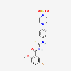 5-bromo-2-methoxy-N-[({4-[4-(methylsulfonyl)-1-piperazinyl]phenyl}amino)carbonothioyl]benzamide