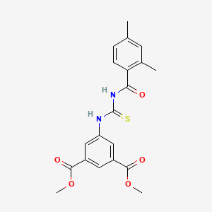 molecular formula C20H20N2O5S B3616376 dimethyl 5-({[(2,4-dimethylbenzoyl)amino]carbonothioyl}amino)isophthalate 