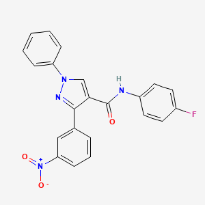 N-(4-fluorophenyl)-3-(3-nitrophenyl)-1-phenyl-1H-pyrazole-4-carboxamide