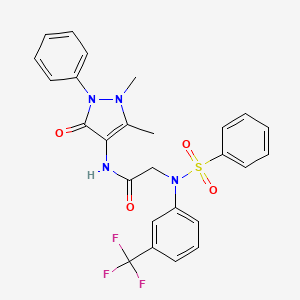 N~1~-(1,5-dimethyl-3-oxo-2-phenyl-2,3-dihydro-1H-pyrazol-4-yl)-N~2~-(phenylsulfonyl)-N~2~-[3-(trifluoromethyl)phenyl]glycinamide